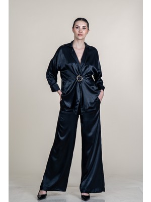 MissVina Ceket Yaka Toka Detaylı Takım 1304