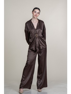 MissVina Ceket Yaka Toka Detaylı Takım 1304