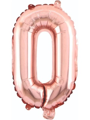 Party Express 34" Folyo Rakam 76CM "0" Rose Gold
