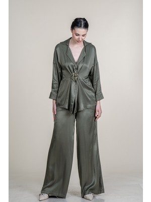 MissVina Ceket Yaka Toka Detaylı Takım 1304