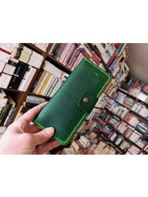 Mahfuz Kesimden Dikime Tamamen El Emeği Gerçek Deri Cüzdan 12 Kart 2 Bölme Alanı (19.4cm*8,5cm) DAK20