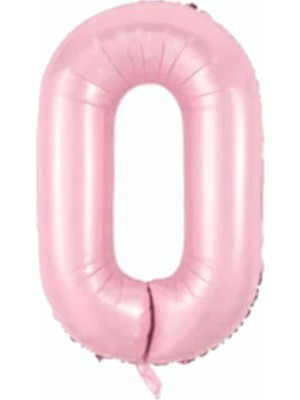 Party Express 34" Folyo Rakam 76CM "0" Pembe / Pink