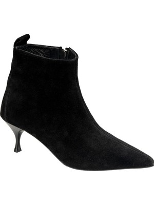 Desire Siyah Hakiki Süet Deri Kadın Bot