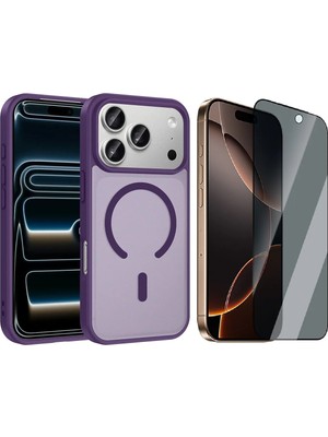 Vendas Apple iPhone 17 Pro Kılıf M-safe Şarj Özellikli Zore Babet Kapak + Hayalet Ekran Koruyucu