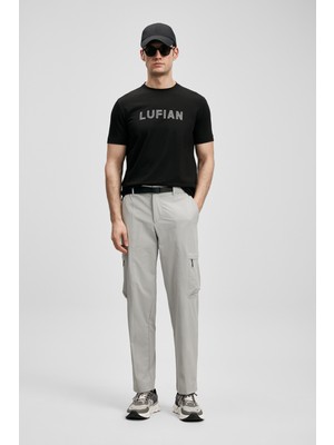 Lufian Oscar Modern Grafik Tişört Siyah