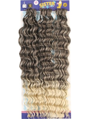 Afro Dalgası / Kahve / Platin Ombreli 4/613