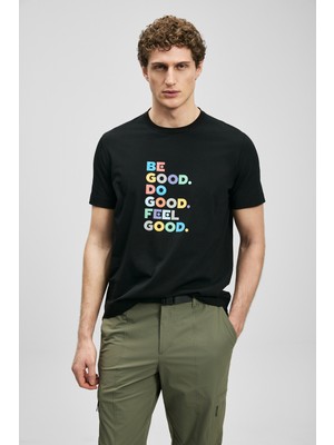 Lufian Good Modern Grafik Tişört Siyah