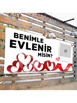 Renklime Evlilik Teklifi Pankartı 3x1 mt
