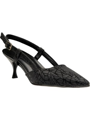 Desire Kadın Siyah Sivri Burun Ince Topuklu Abiye Ayakkabı