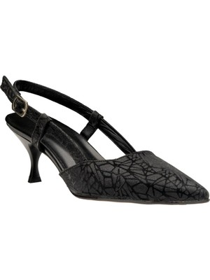 Desire Kadın Siyah Sivri Burun Ince Topuklu Abiye Ayakkabı