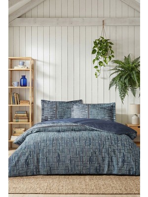 Özdilek Modra Battal Boy King Lastikli Çarşaf Nevresim Takımı - Mavi