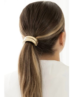 Katia & Bony Çift Burgu Gold Metal Burgulu Lastik Toka