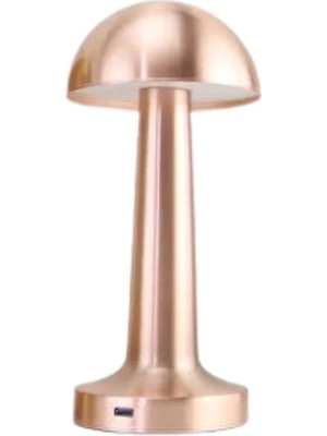 Makay Şarjlı LED Masa Lambası 3 Kademe Dokunmatik Bronz Modern Tasarım