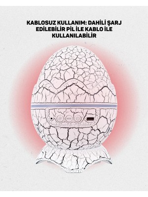 Makay Bluetooth Bağlantılı Dinozor Yıldız Projektör Gece Lambası ve Uyku Yardımcısı