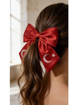 Katia & Bony Kız Çocuk Ay Yıldızlı Otomat Toka Kırmızı