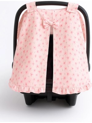 Kitikate Organik Flowers Puset Örtüsü Pembe