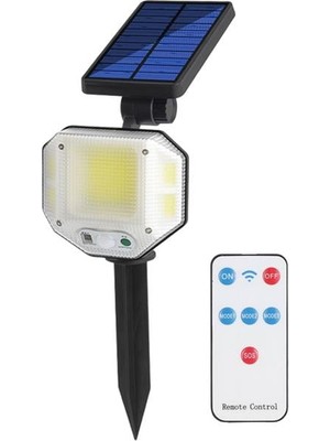 Powermaster PM-14917 Sensörlü Kumandalı 3 Kademeli Solarlı Bahçe Aydınlatma Lambası