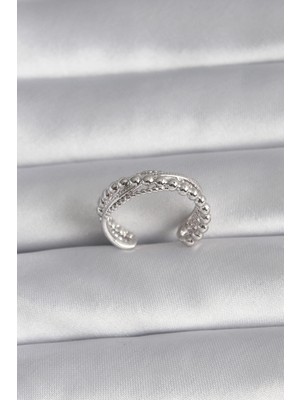 Pirinç Gümüş Renk Kadın Yüzük