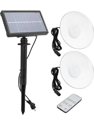 Powermaster XF-707-2 Kumandalı Solarlı 2 Lambalı Projektör