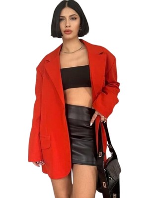 Decostyle Oversize Ceket - Kırmızı