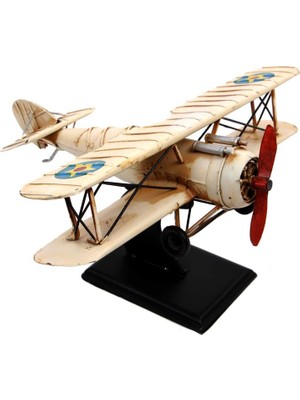 Tekinhediyelik Dekoratif Metal Uçak 2 Kanatlı