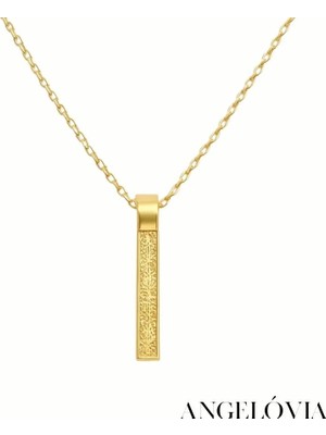 Angelovia Zarif Desenli Çelik Kolye