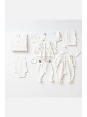 Cantoy Saf Beyaz Kaşkorse & Fransız Dantelli 10'lu Hastane Çıkışı