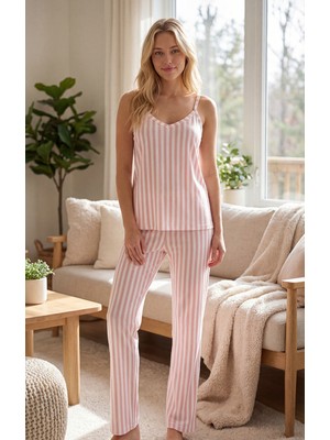 NBB Ip Askılı Çizgili Pijama Takım 68397
