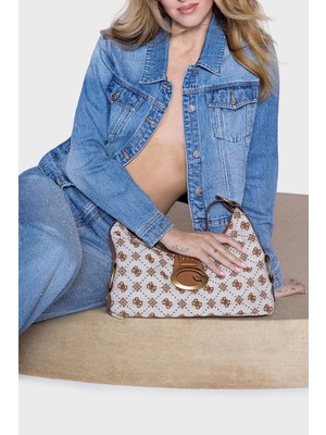 Guess Lola % 100 Pamuk Regular Fit Taş Detaylı Denim Ceket W6GN14D0971 Bayan Ceket W6GN1 4D0971 Kepr