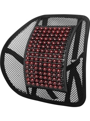 Premium Ahşap Boncuklu Ortopedik Bel Destek Yastığı