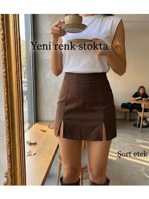 Dalgıç Kumaş Şort Etek