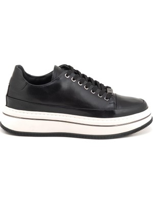 Marcomen 152-21102 Deri Sneaker Ayakkabı Siyah Beyaz Renk Siyah Beyaz