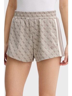 Guess Jacquard Pamuk Karışımlı Regular Fit 4g Logolu Normal Bel Şort V6GD02K2959 Bayan Şort V6GD02 K2959 Fmc4