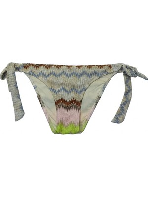 Bonbon Kadın Plaj Giyim Dantel Krem Desenli Bikini Alt BB2392