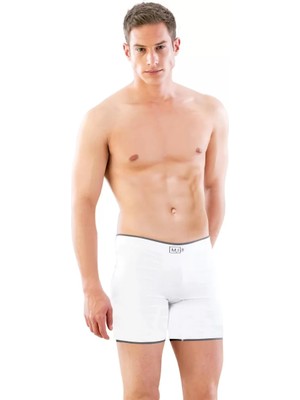 İlkyaz Fashion Ieg™ Beyaz Mı Emay 2108 Seamless Uzun Erkek Boxer
