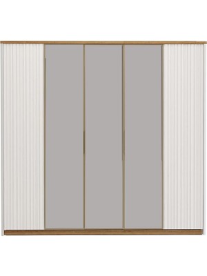 Kelebek Lionte 5 Kapaklı Dolap