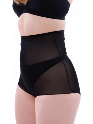 Pileli Store Siyah Mı Emay 2706 Lazer Tül Toparlayıcı Slip Hayalet Külot Korse