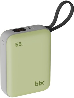 Bix PB120 20000MAH Pd 65W Cep Boyu Kompakt Tasarımlı Dijital Göstergeli Powerbank Taşınabilir Süper Hızlı Şarj Cihazı