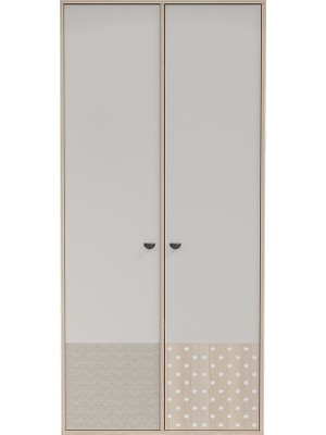 Kelebek Natural 2 Kapaklı Dolap