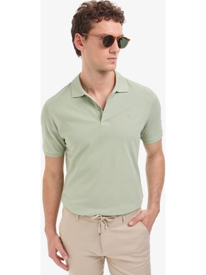 Pierre Cardin Erkek Çağla Regular Fit %100 Pamuk Kıvrılmaz Polo Yaka Basic Tişört 50325312-VR016