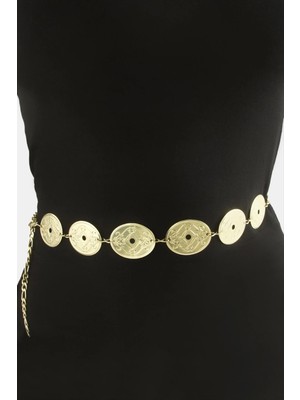 Uluora Oval Metal Zincir Kemer