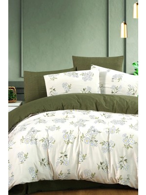 Mürdüm Home Piteya 100% Pamuklu Çarşaflı Çift Kişilik Nevresim Takımı
