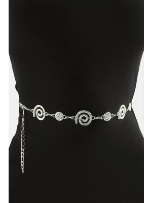 Uluora Çiçek Metal Zincir Kemer
