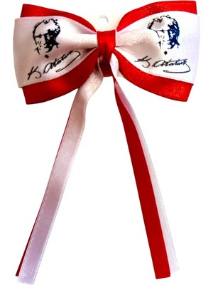 Ugly Duck Atatürk Ince Kurdelalı Pens Toka - Kırmızı Beyaz (1ADET)