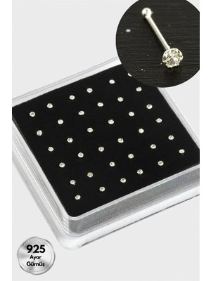 Uluora 2 mm Tek Taşlı Gümüş Hızma 36 Adet