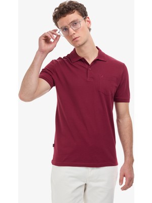 Pierre Cardin Erkek Bordo Regular Fit %100 Pamuk Kıvrılmaz Polo Yaka Basic Tişört 50325290-VR014