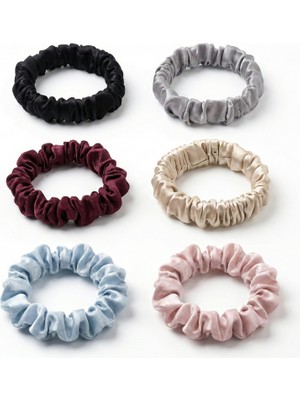 Nomads Felt 6'lı Avantaj Paketi %100 Saf Ipek Scrunchie Toka Seti