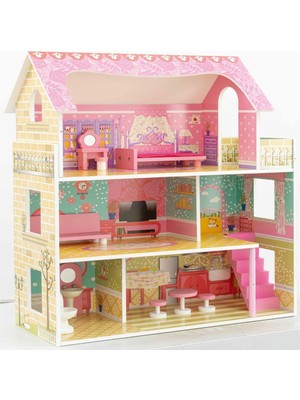 Nilly Toys TX1055 Ahşap 3 Katlı 10 Parça Aksesuarlı