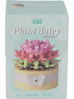 Nilly Toys P1255 Panlos Simülasyon Çiçek Serisi 232 Parça Block Oyuncak