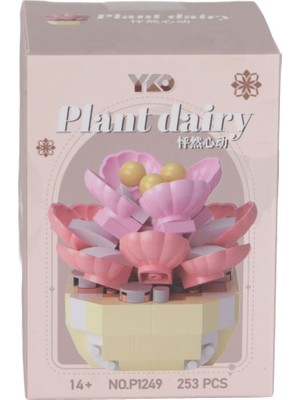 Nilly Toys P1249 Panlos Simülasyon Çiçek Serisi 253 Parça Block Oyuncak